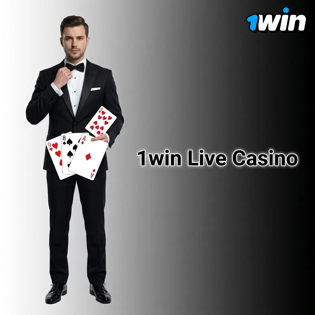 1win live casino HD video stream with professional dealers playing blackjack, roulette, baccarat, and live game shows