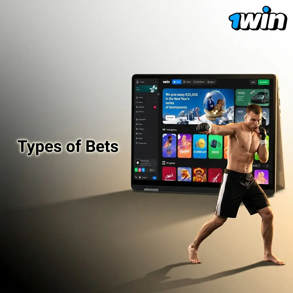 1win betting types: single, parlay accumulator, and system bets explained across sports markets