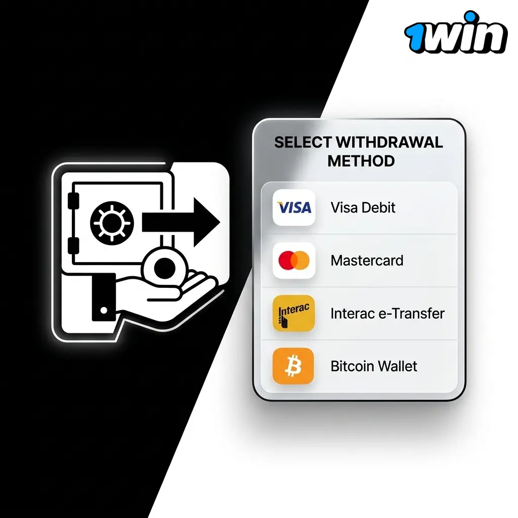 1win withdrawal methods including Interac, Visa, Mastercard, Bitcoin, Ethereum, Skrill, and Neteller with SSL encryption